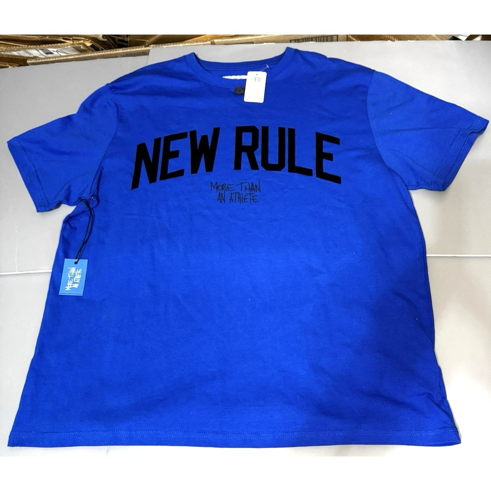 Uninterrupted x More Than An Athlete - New Rule Tee - Men's Size XXL 2XL - Blue
